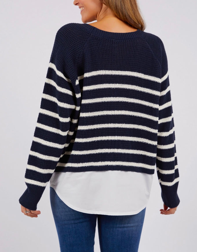 Fawn Combo Knit Navy