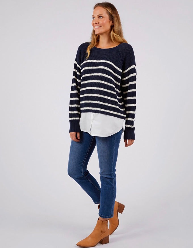 Fawn Combo Knit Navy