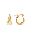 Flared Croissant Hoops Gold