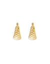 Flared Croissant Hoops Gold