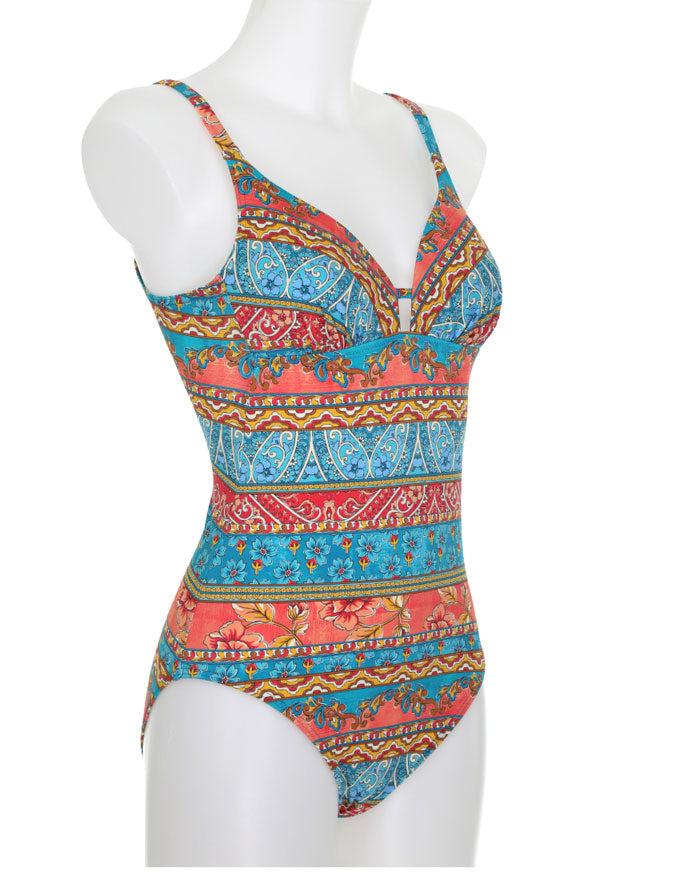 Floral Band Print One Piece