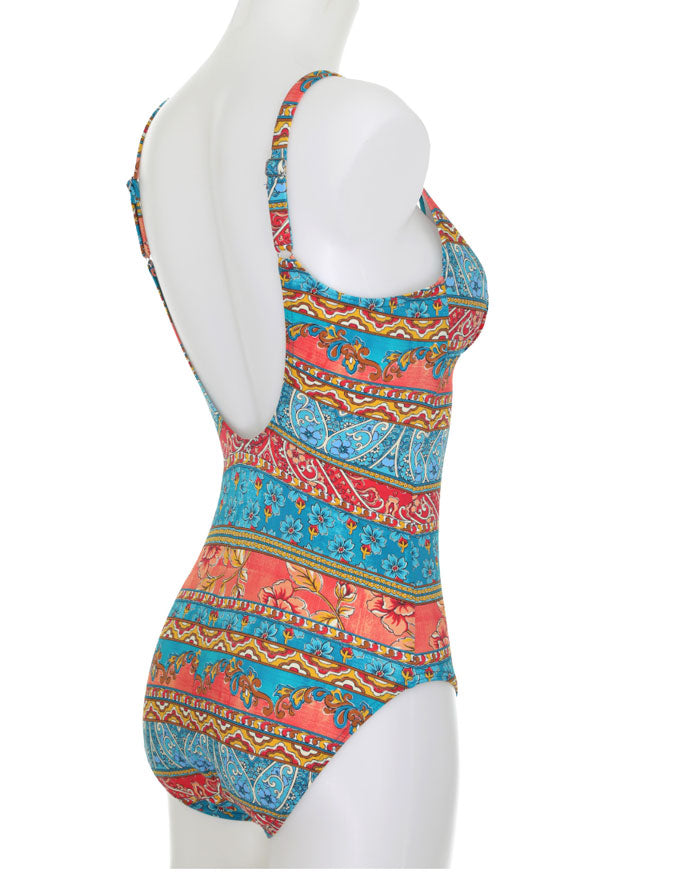 Floral Band Print One Piece