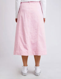 Florence Button Thru Skirt Splendid Pink