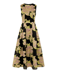 Florence Midi Dress Citrus Pink Black