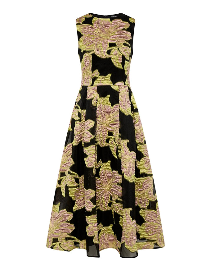 Florence Midi Dress Citrus Pink Black