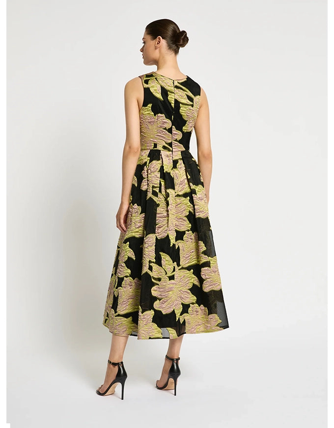 Florence Midi Dress Citrus Pink Black
