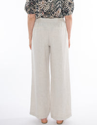 The Fly Front Linen Pant in Flax, from Jump.