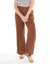 The Fly Front Linen Pant in Sepia, from Jump.