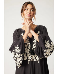 Anouk Dress Black Embroidered