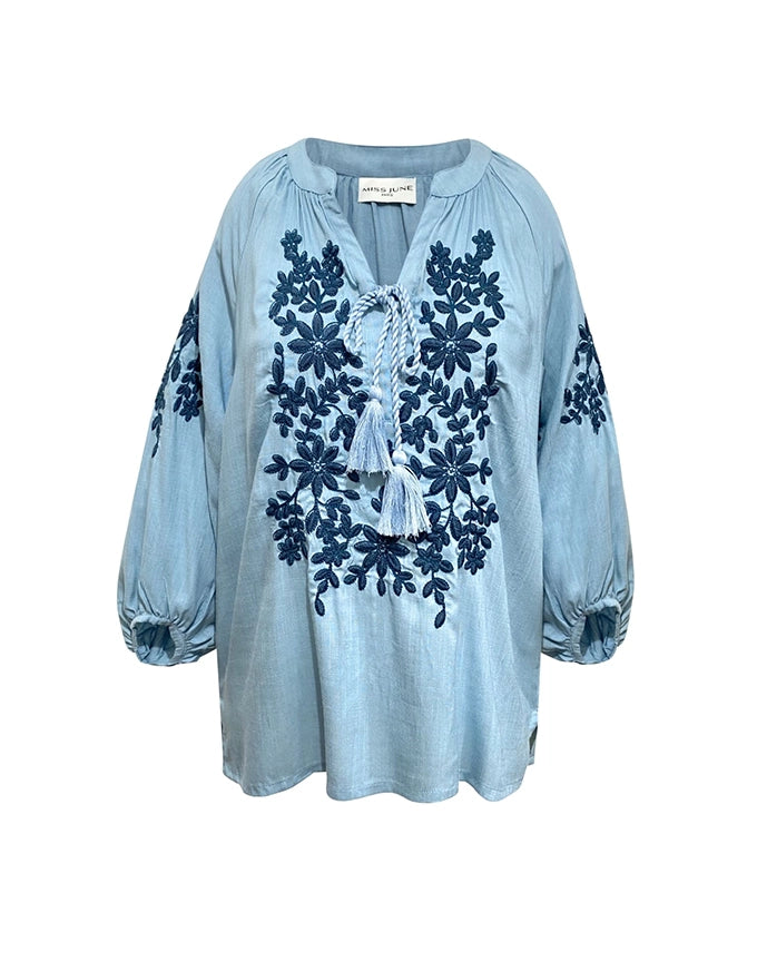 Noemie Blouse Blue