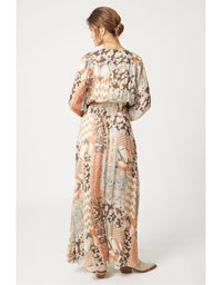 Angelique Maxi Dress Beige Multi