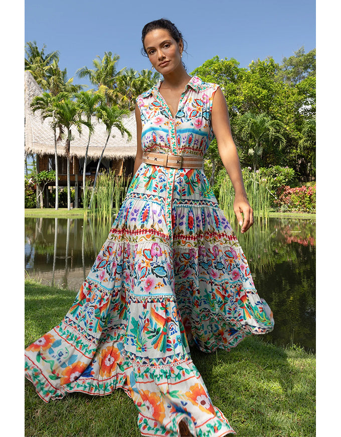 Dress Neela Cotton Voile Multi Floral