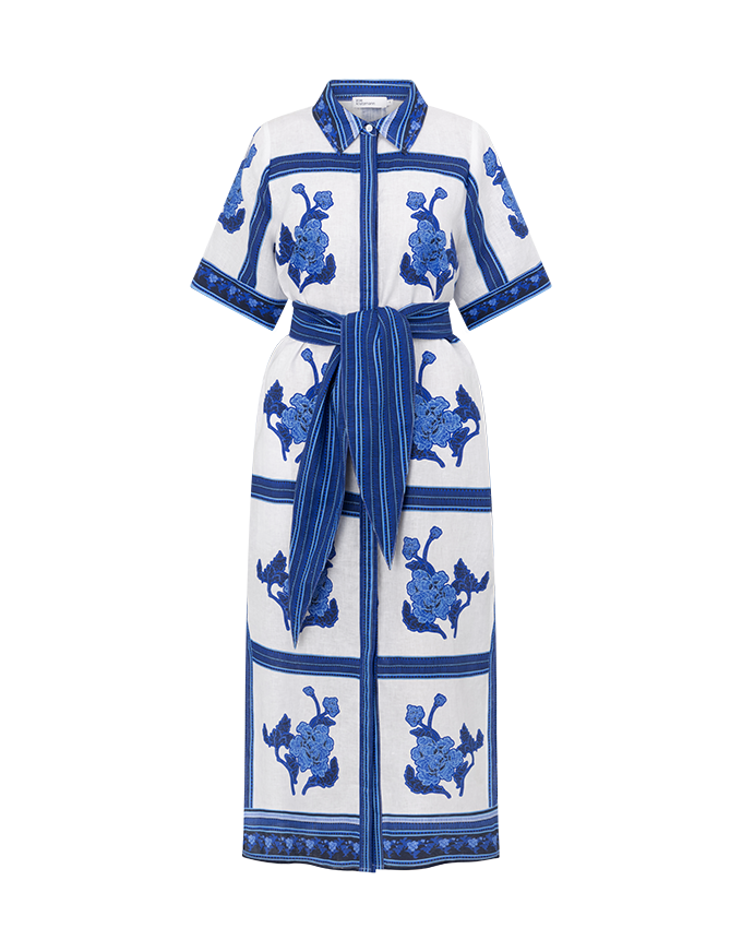 Roam Dress Azure Collage