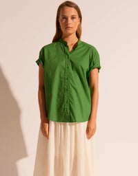 Gabi Roll Sleeve Shirt Green