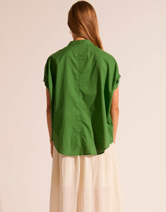 Gabi Roll Sleeve Shirt Green