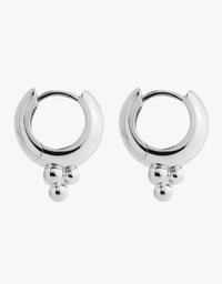 Genie Silver Huggie Earrings