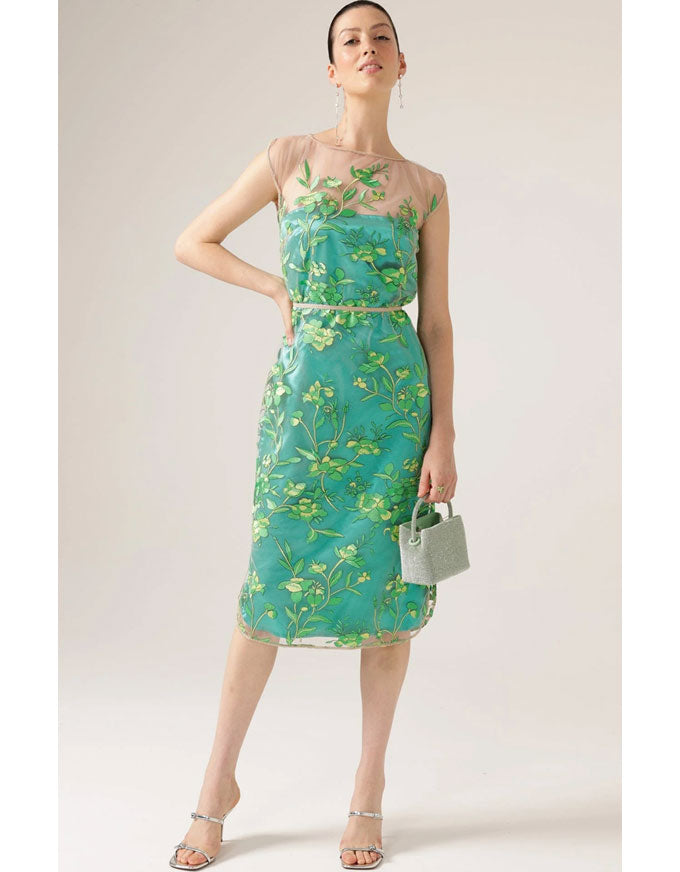 Glistening Tanager Dress Jade Floral