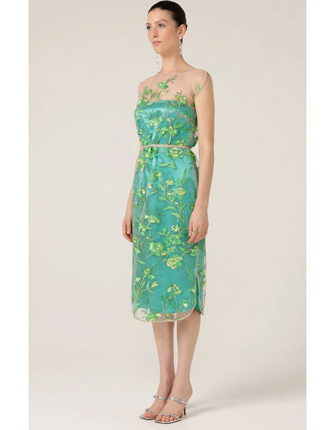 Glistening Tanager Dress Jade Floral