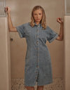 Grace Denim Dress 70's Blue