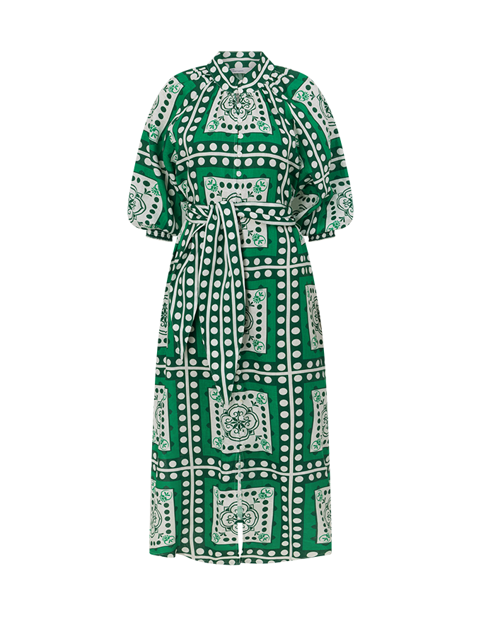 Flourish Dress - Parrot Scarf
