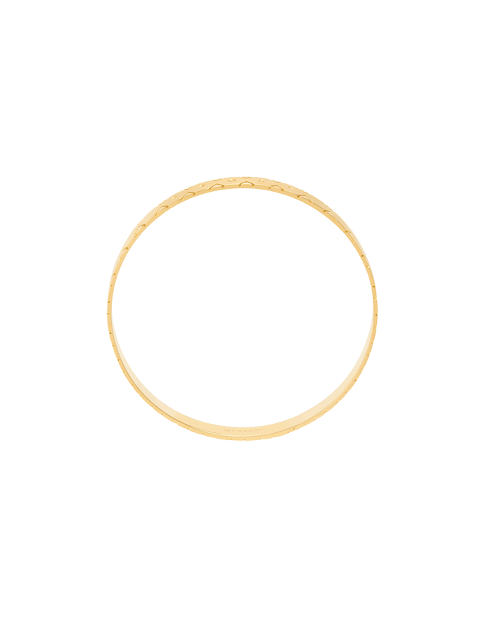 Gold ring on a white background