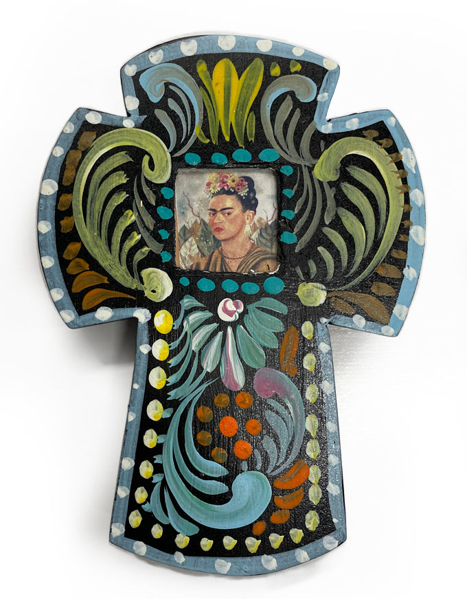 Handpainted Frida Cross