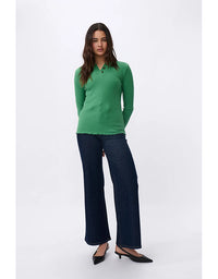 Heather Top Apple Green
