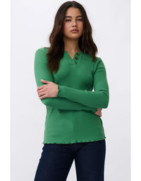 Heather Top Apple Green