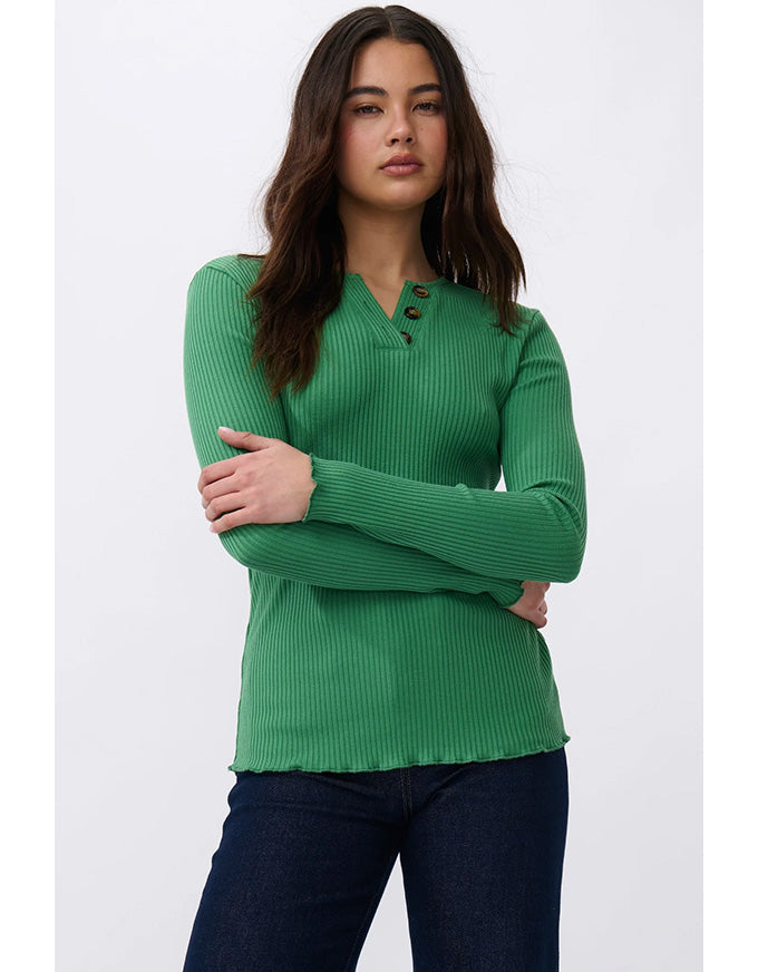 Heather Top Apple Green