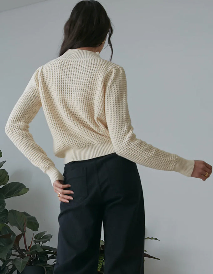 Hildy Ivory Cotton Sweater