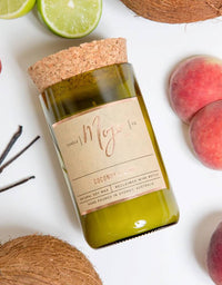 Wine Bottle Candle Coconut & Lime