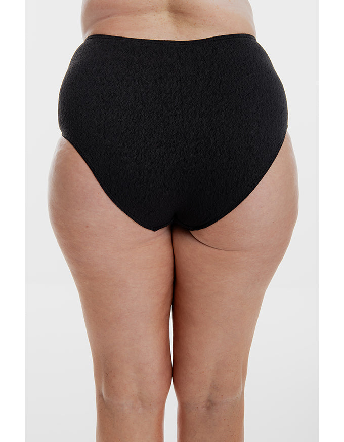 Black Pebbled Textured Twist Bikini Set