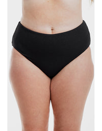 Black Pebbled Textured Square Bikini Set