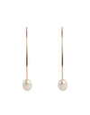 Pearl Curve Earrings Gold