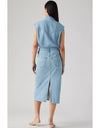 Iconic Sleeveless Denim Dress - Wrapped in Blue