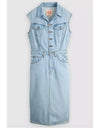 Iconic Sleeveless Denim Dress - Wrapped in Blue