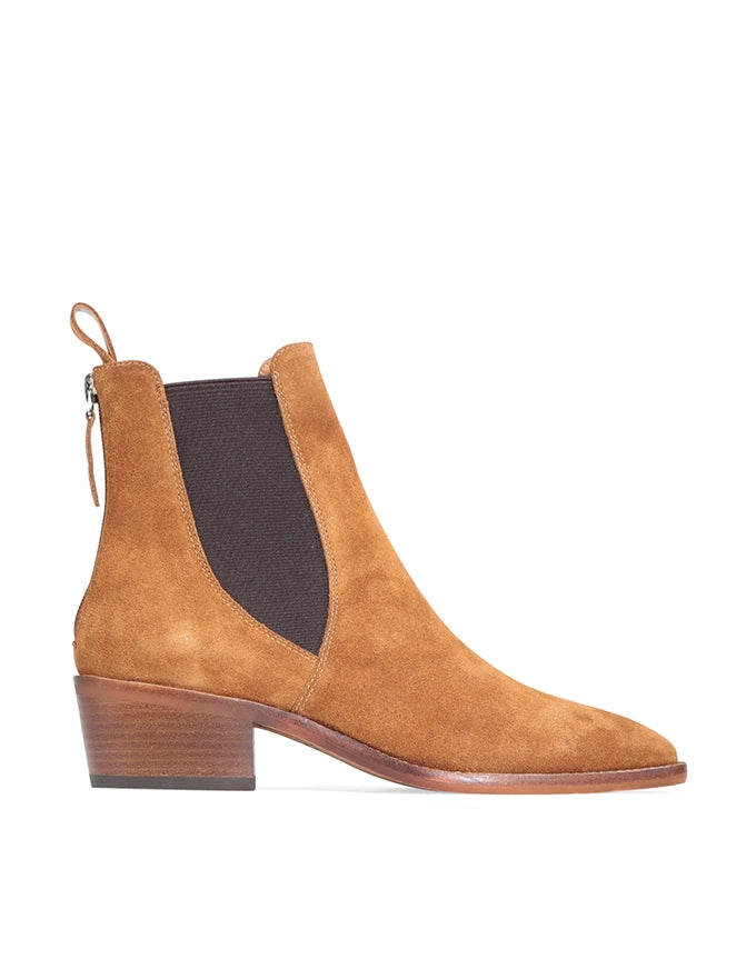 Ila Tobacco Suede Ankle Boot