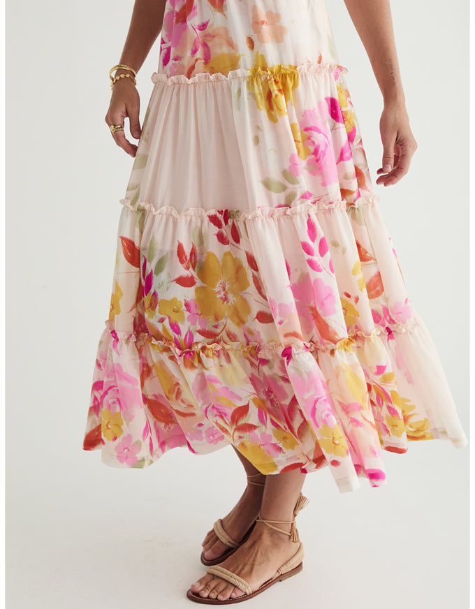 Iris Midi Dress Print