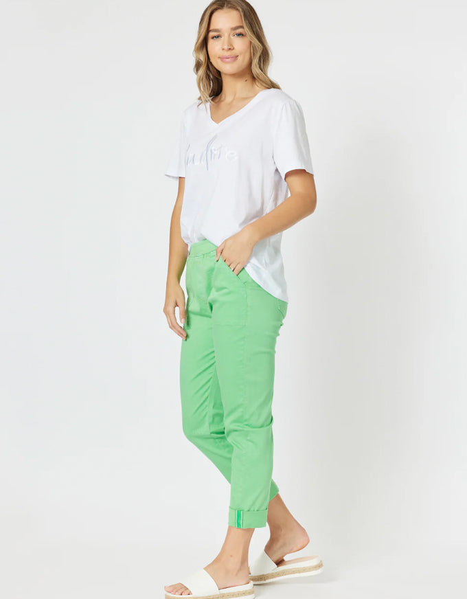 Isabella Cotton Pant Green