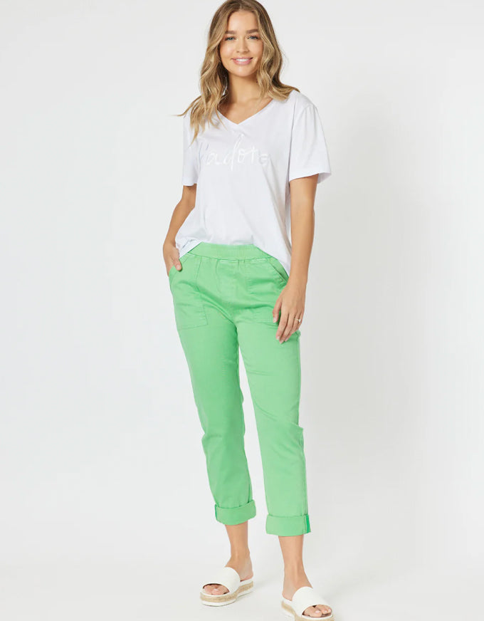 Isabella Cotton Pant Green