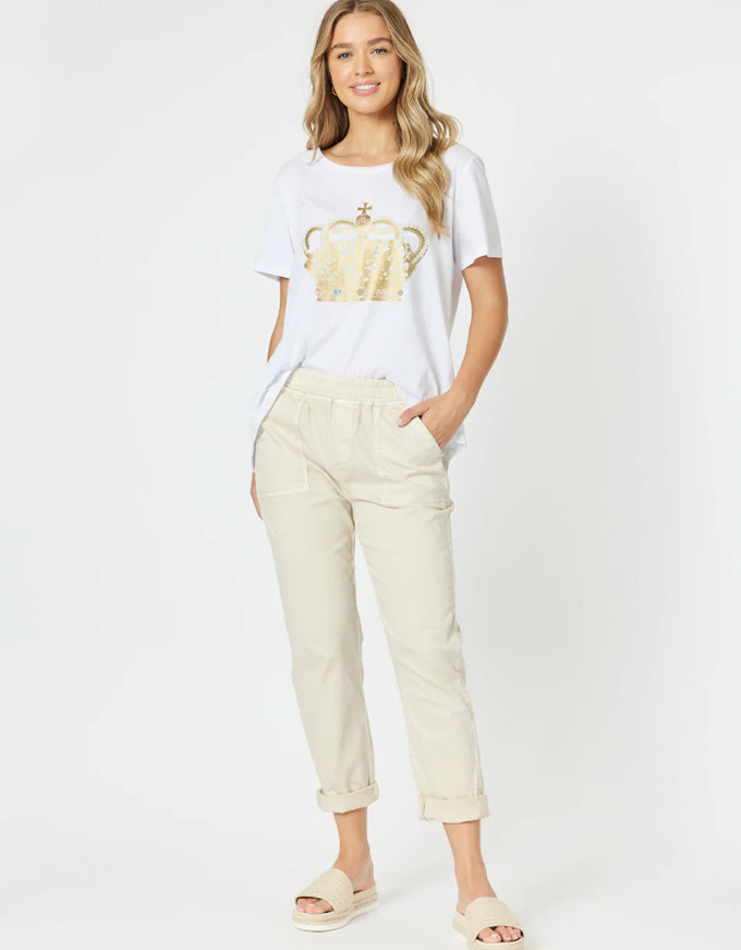 Isabella Cotton Pant Natural