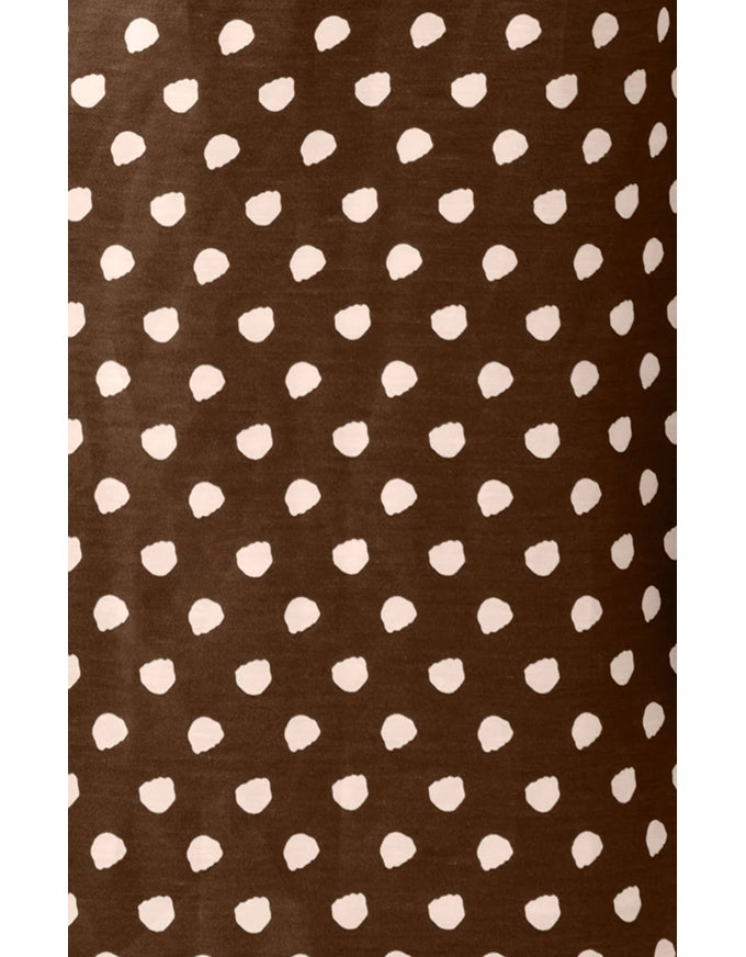 Gardenia One Shoulder Dress Choc Cream Spot