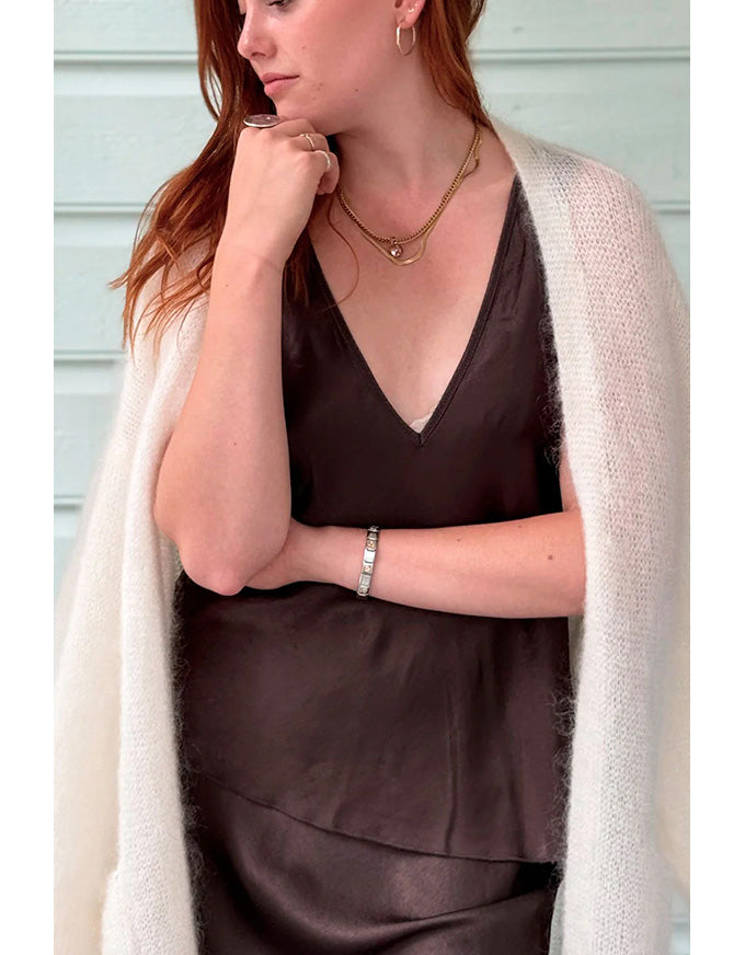 Jaci Viscose Bias Top Chocolate