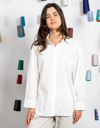 Jarrah Embroidered Shirt White
