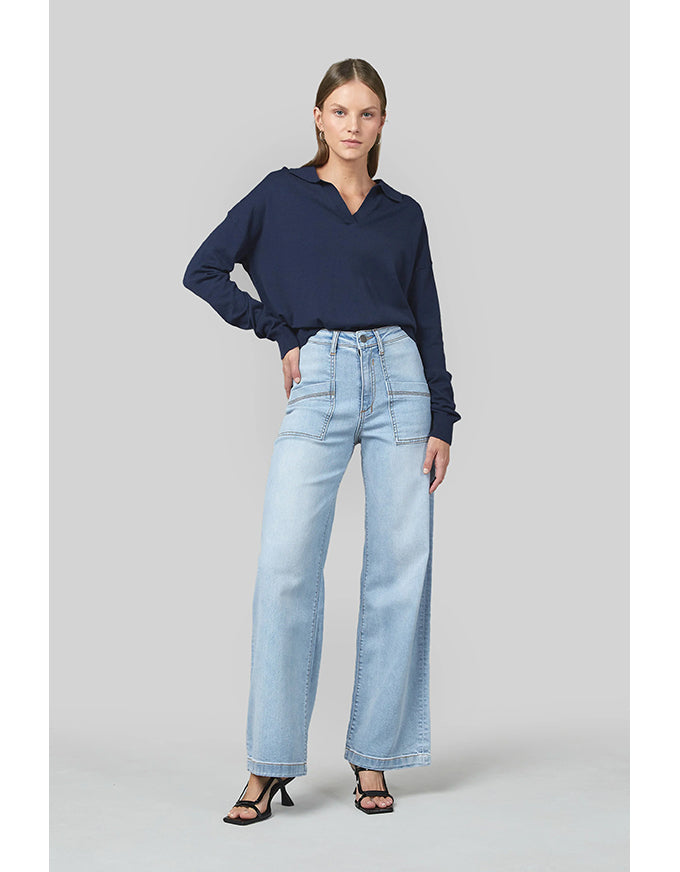 Jodi Wide Leg Jeans Sunbleach