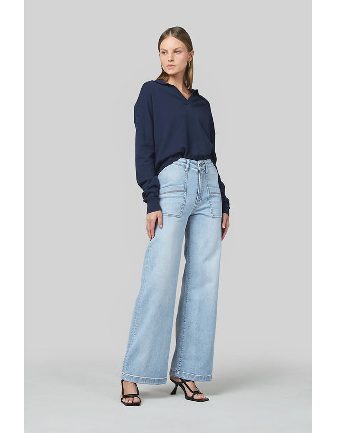 Jodi Wide Leg Jeans Sunbleach