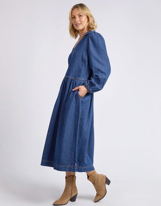 Josephine Denim Midi Dress