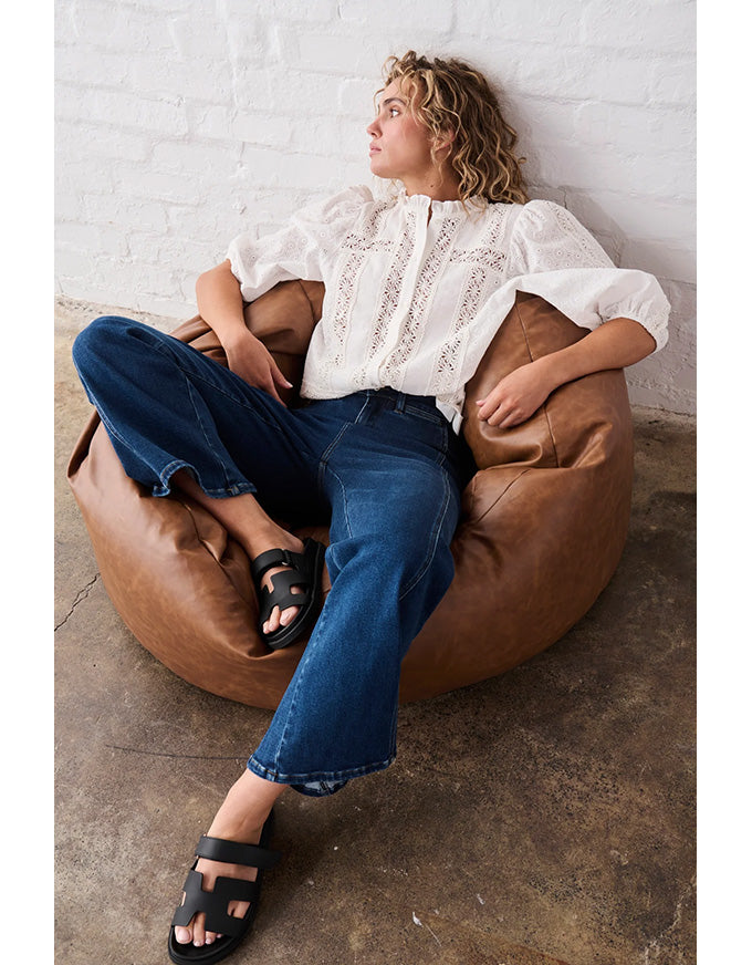 Palazzo Jean Mid Washed Blue