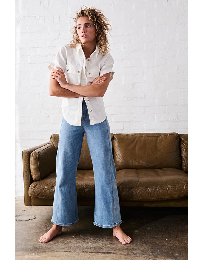 Palazzo Jean 70's Blue