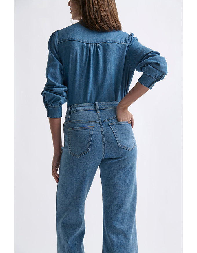 Freya Jeans - Leather Pocket 70's Blue